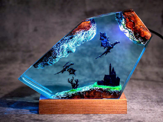 FOURTH WING Dragon Resin Night Light