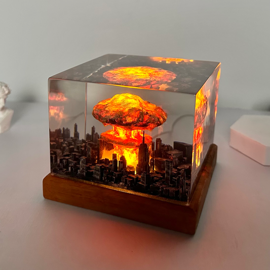 Atomic bomb resin night light