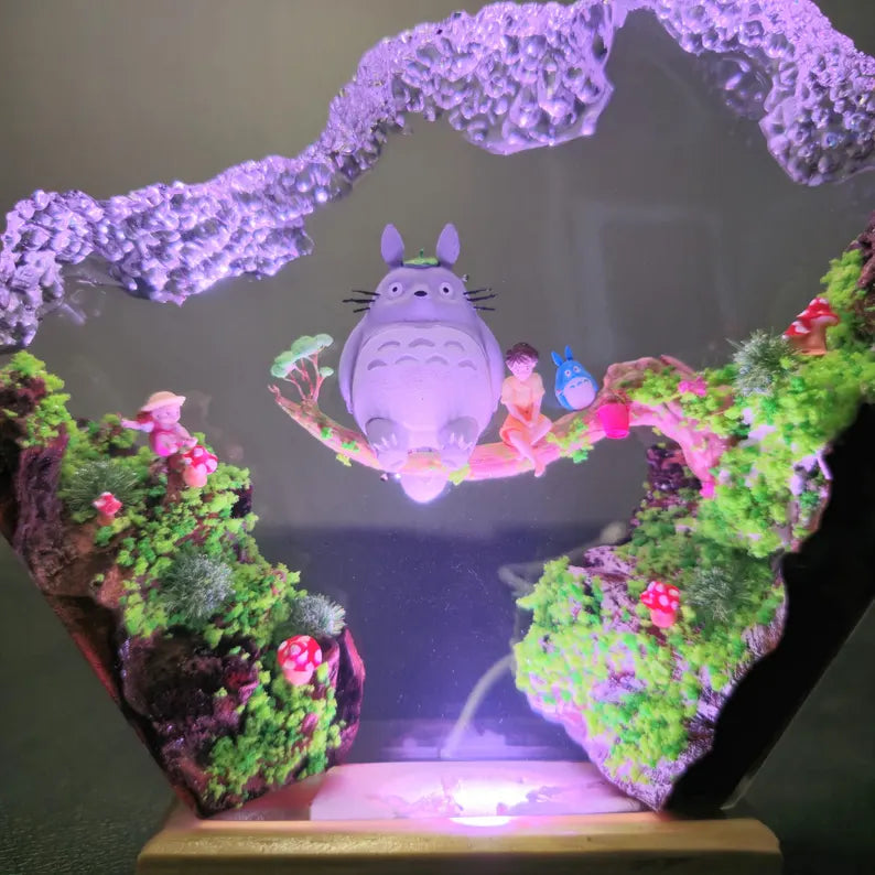 Totoro resin epoxy night light