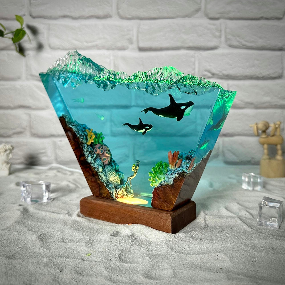 Orca resin night light