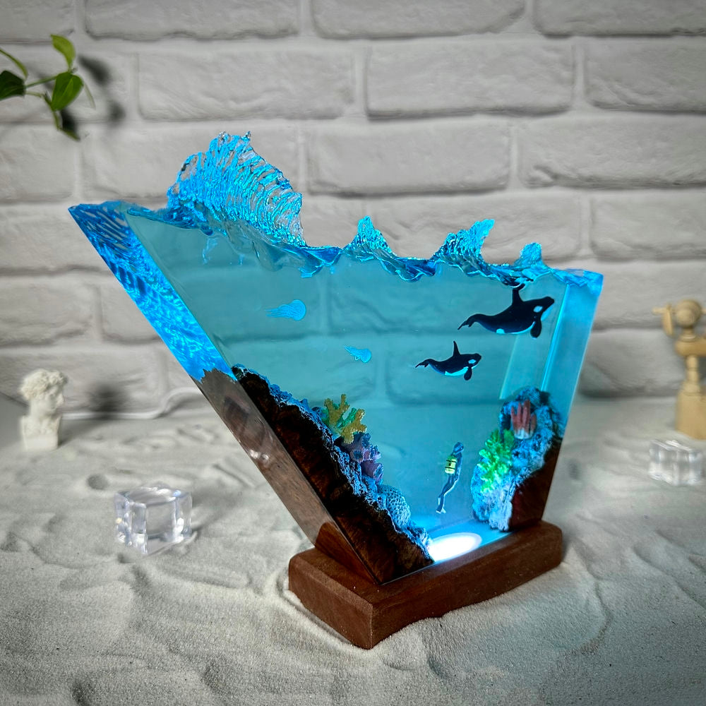 Orca resin night light