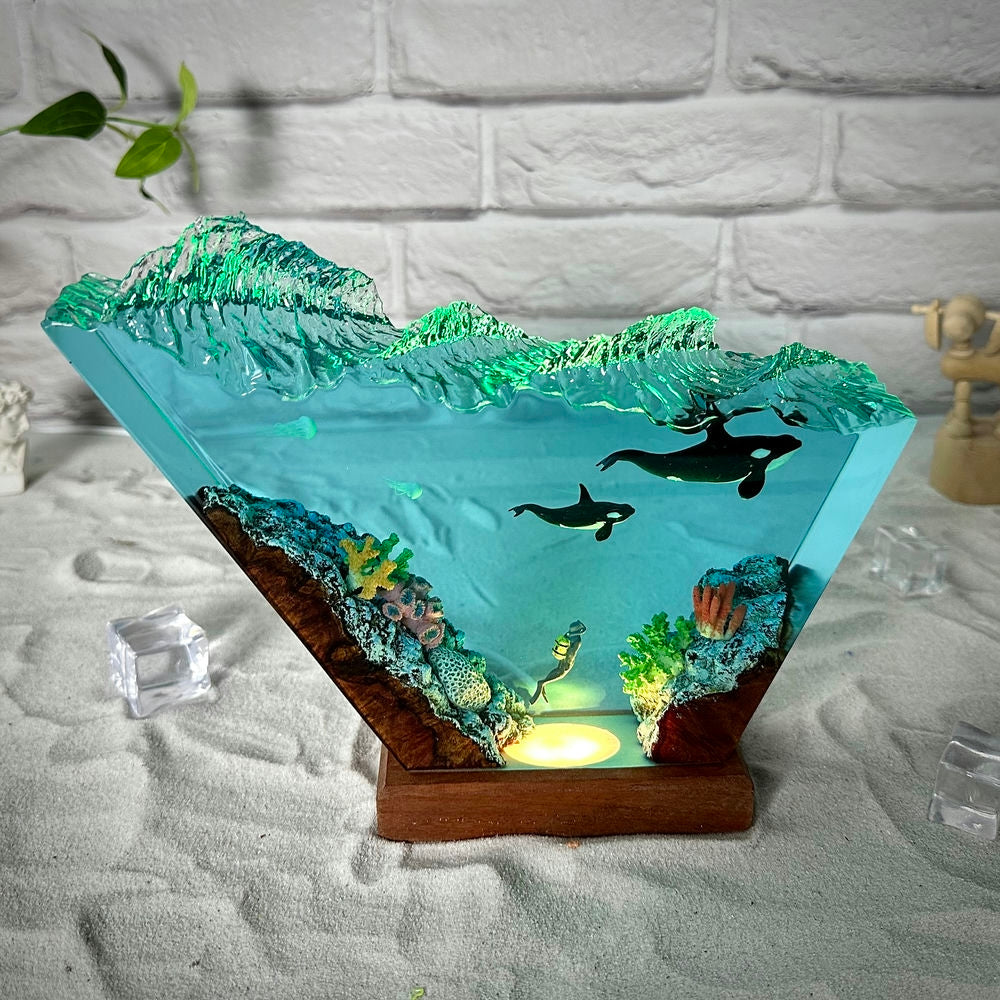 Orca resin night light